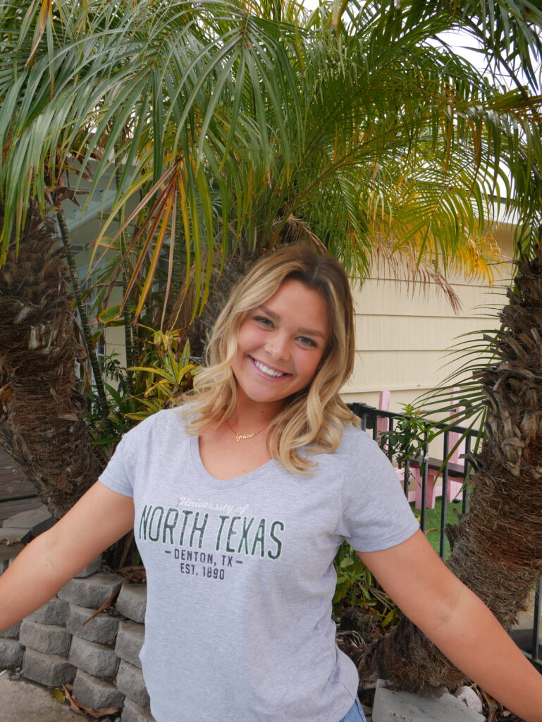 Grace Baker is going to University of Northern Texas for an MS in Kinesiology with an Emphasis in Psychosocial Aspects of Sports and Exercise!